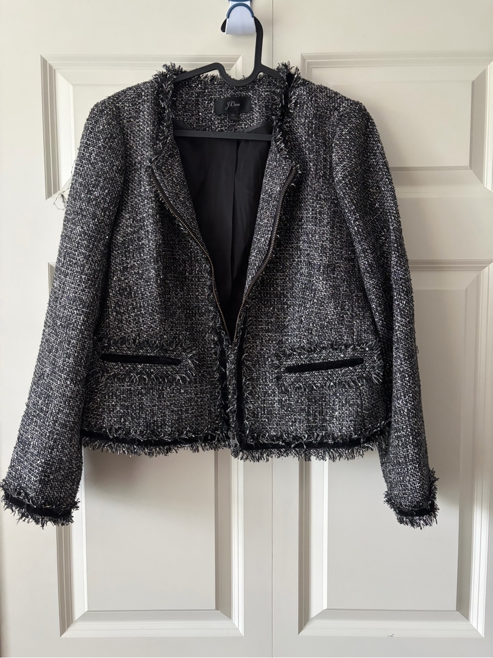 J Crew Lady Jacket Sparkling Constellation Tweed Jacket Size 12